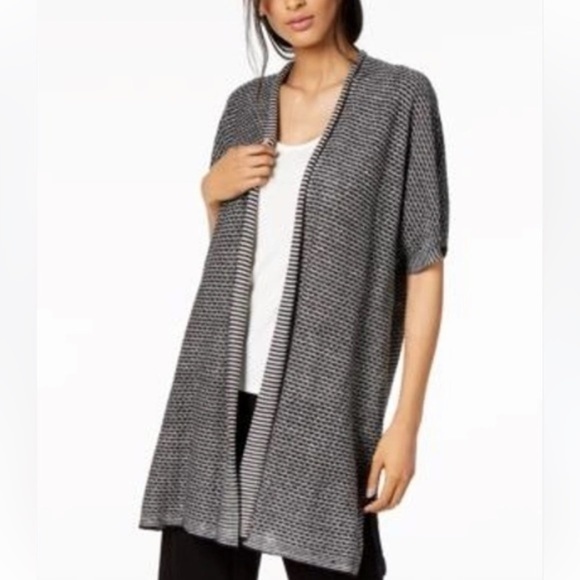 Eileen Fisher Organic Ooen Front Linen Kimono Cardigan SOLD OUT! - Picture 1 of 8